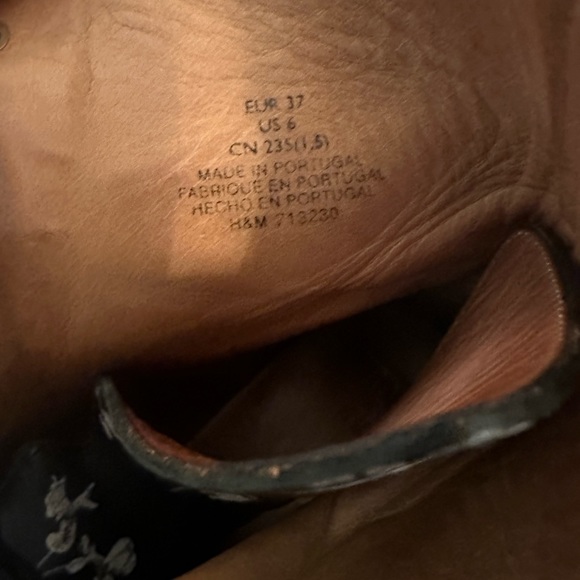 Erdem x H&M Ladies Leather Floral Lace-up Boots - Picture 4 of 11